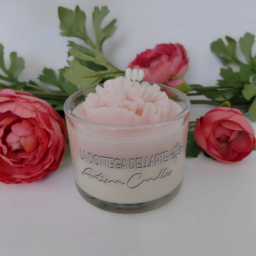 Peony Soy Candle vegan friedly Handpoured i n UK