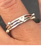 Jester Ring, gold heart ring, silver heart stack ring, love ring, valentines  - Image 5
