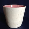 Pink ceramic tumbler