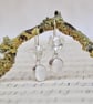 Sterling silver and moonstone earrings inspired by lichen - Image 1