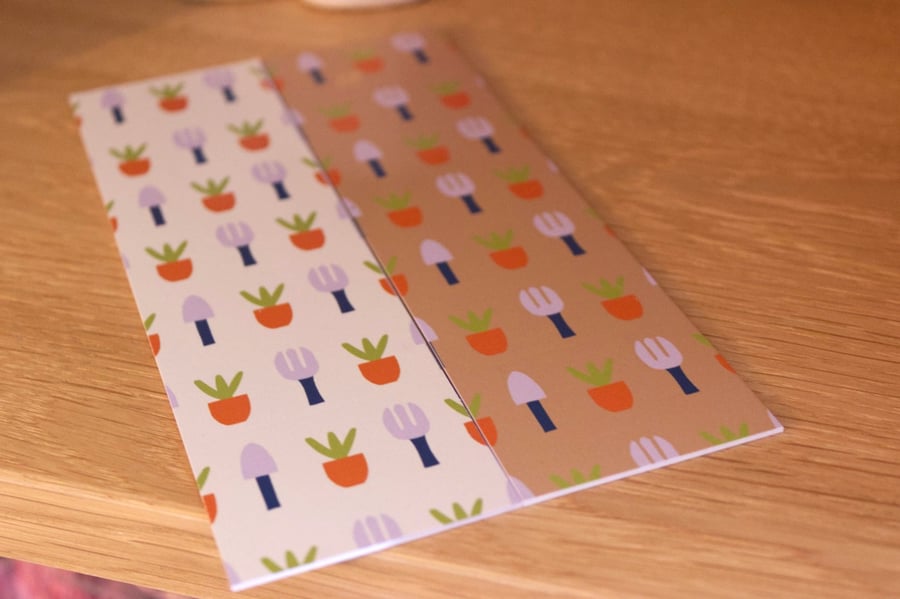 'Gardening gear' reading bookmark