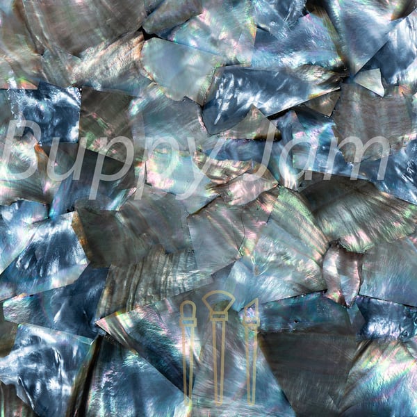 HM027 Mother of Pearl Real Shell Sheet Black Irregular, Authentic Shell Sheet.