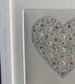 Small framed hand-embroidered textile, lasting gift, anniversary, friendship.. - Image 1