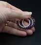 Amethyst and sterling silver gemstone hoop earrings, Aquarius gift - Image 4