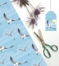 Flying Seagulls Gift Wrapping Paper - Eco friendly, Pack of 2 folded sheets - Image 1