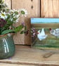 Original acrylic painting of hens on reclaimed timber