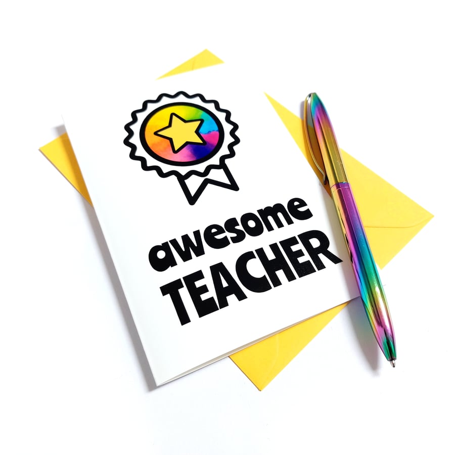 Awesome Teacher - Thank You Teacher Card