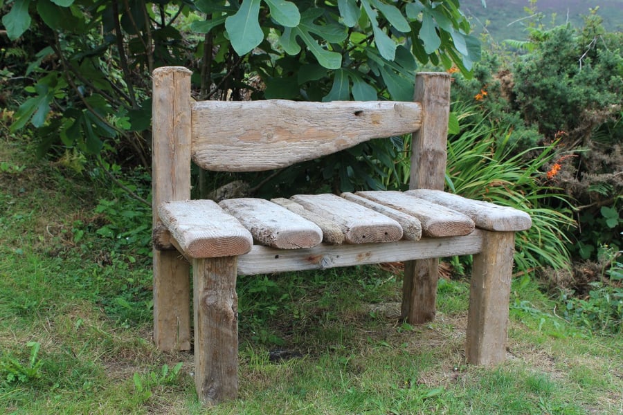 Driftwood Garden Bench, Drift Wood garden seat, Drift Wood Garden Bench 