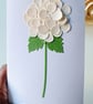 Cream Hydrangea - Flower Shop Moments, Blank Handmade Floral Card 