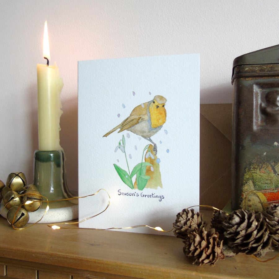 Robin Christmas card 
