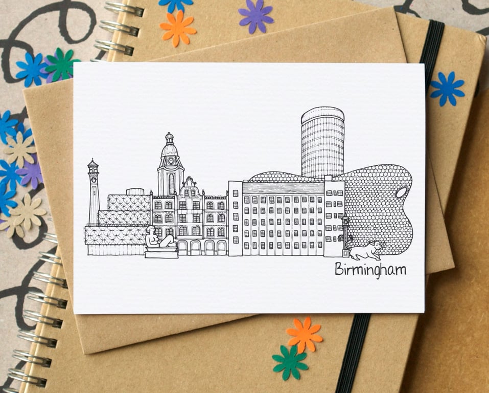 Birmingham Skyline Greetings Card