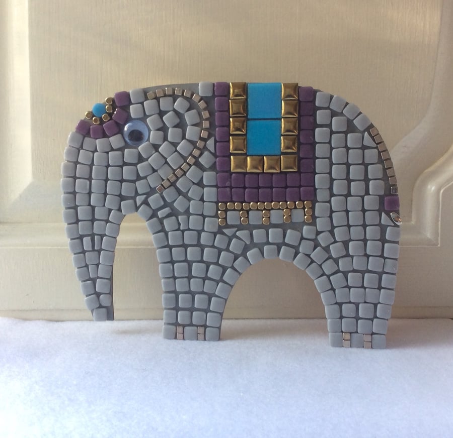 Mosaic Craft Kit, Elephant, Kids Craft Gift, Stocking Filler