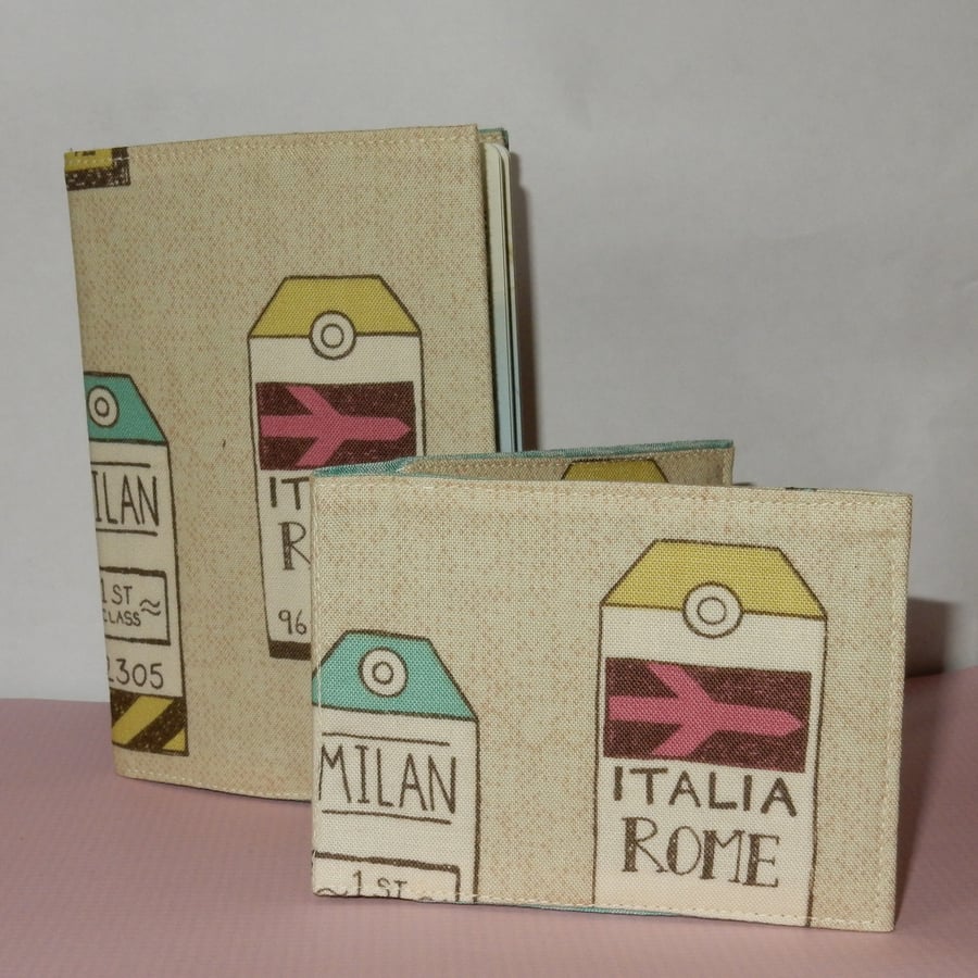 Passport cover and card wallet set