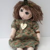 Ellie, 16" Collectable doll, Handmade Embroidered Doll by Bearlescent
