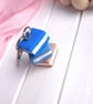 Blue Book Stack Keyring, Book Lover, Bookish Accessories & Gifts - Image 3