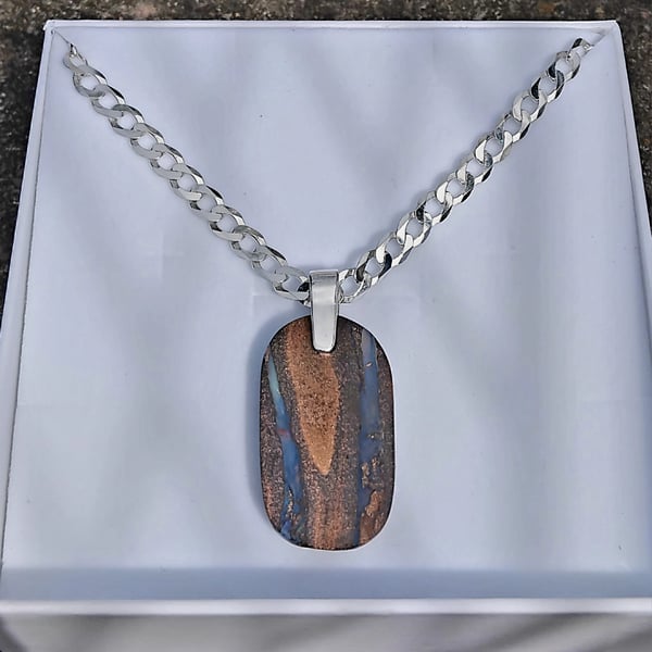 AUSTRALIAN BOULDER OPAL PENDANT 