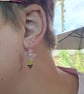 Sterling silver flower pot earrings, floral jewellery (EAR-0015) - Image 2