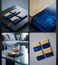 Beautiful unique wood and resin coasters  - Image 1