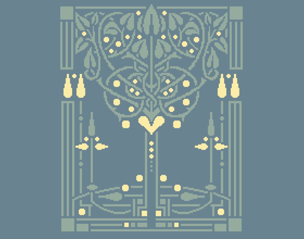 254 - Art Deco Celtic Tree Cross Stitch Pattern: 1920s Style (PDF Counted Chart)