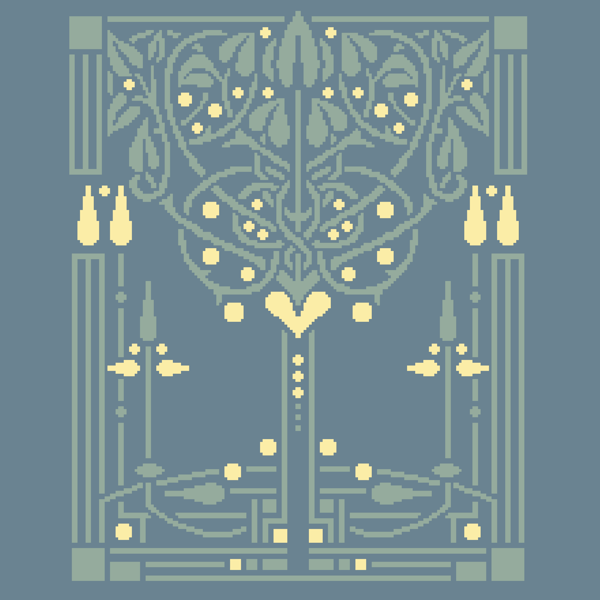 254 - Art Deco Celtic Tree Cross Stitch Pattern: 1920s Style (PDF Counted Chart)