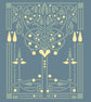 254 - Art Deco Celtic Tree Cross Stitch Pattern: 1920s Style (PDF Counted Chart) - Image 1
