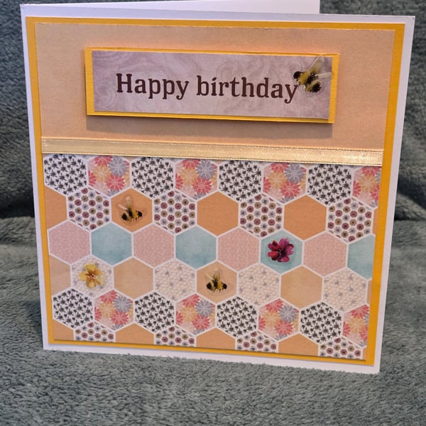 Summer bee-themed card
