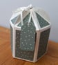 Green Dot design hexagonal gift box, handmade