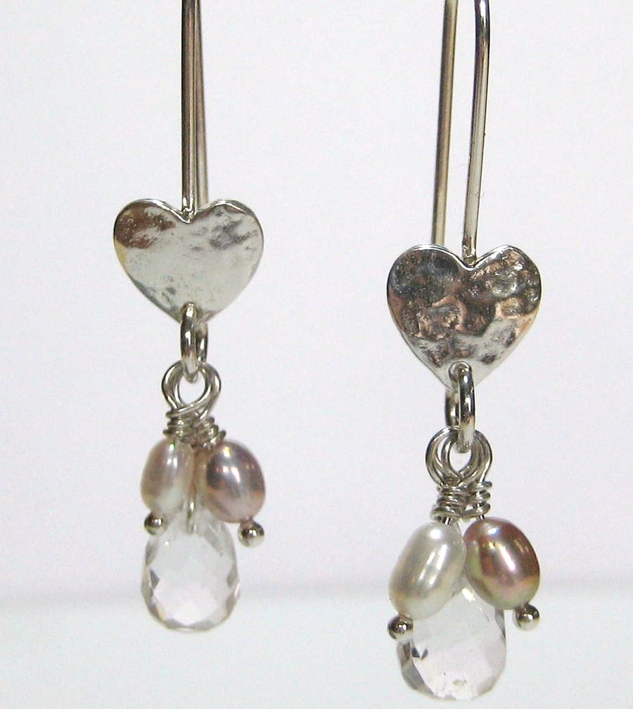 Silver Heart Earrings