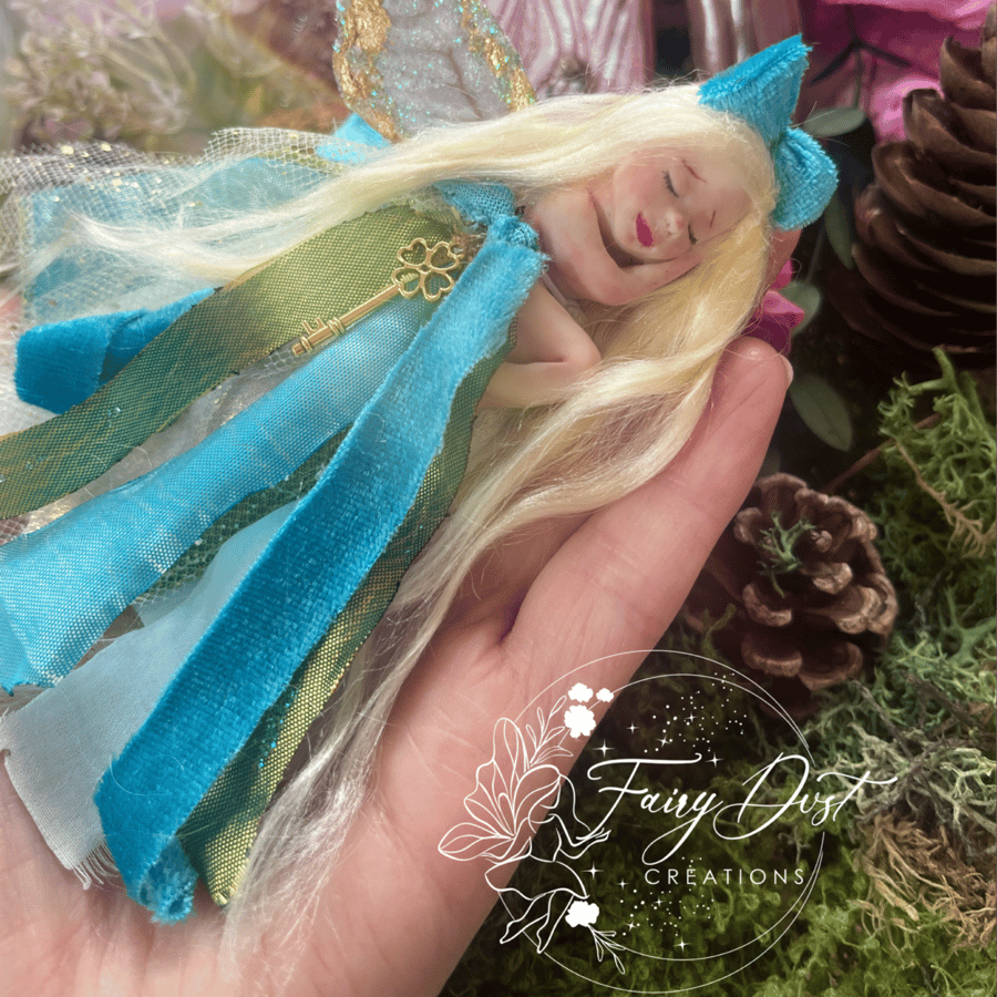 Ooak Baby Fairy, Polymer Clay, Fairy Gift, Sleeping Fairy