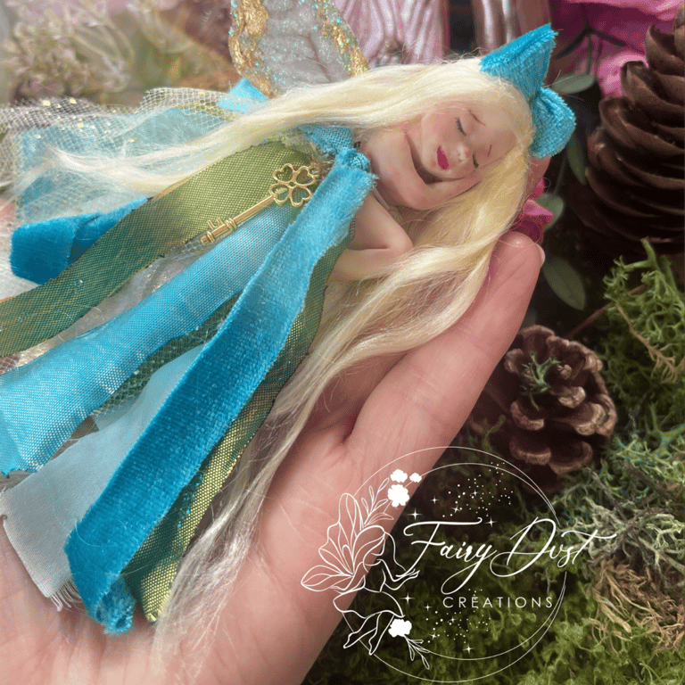 Ooak Baby Fairy, Polymer Clay, Fairy Gift, Sleeping Fairy