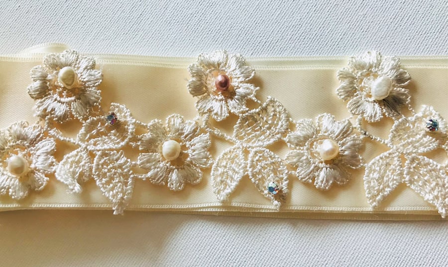 SALE! Ivory Satin Wedding Sash Belt  SALE!