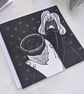 Coffee Cup Greetings Card, Mindfulness Note Card - Image 4
