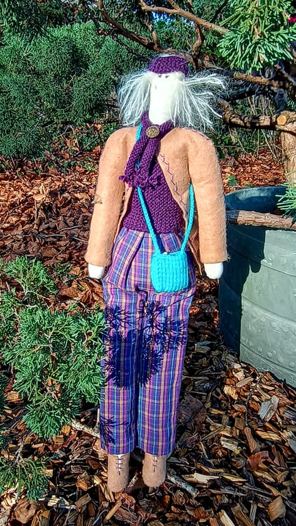 "Eira" - Ladies Who Lunch - Handmade fabric doll