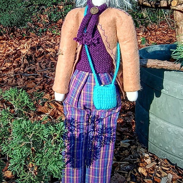 "Eira" - Ladies Who Lunch - Handmade fabric doll