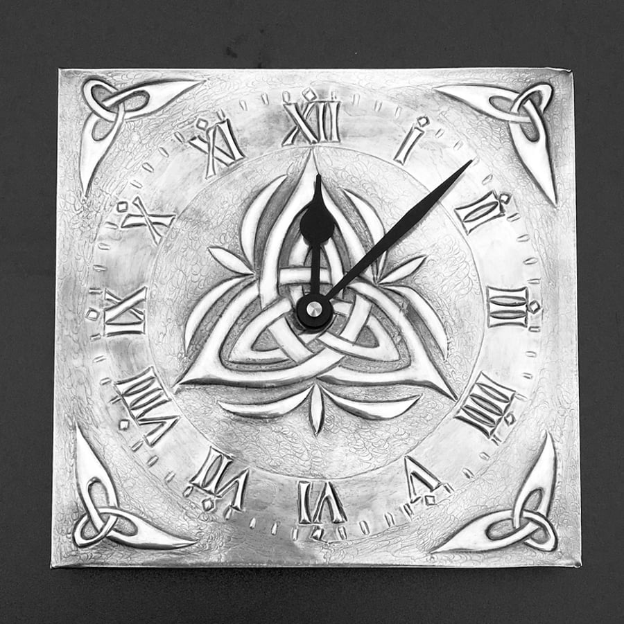 Trinity Celtic Pewter Clock