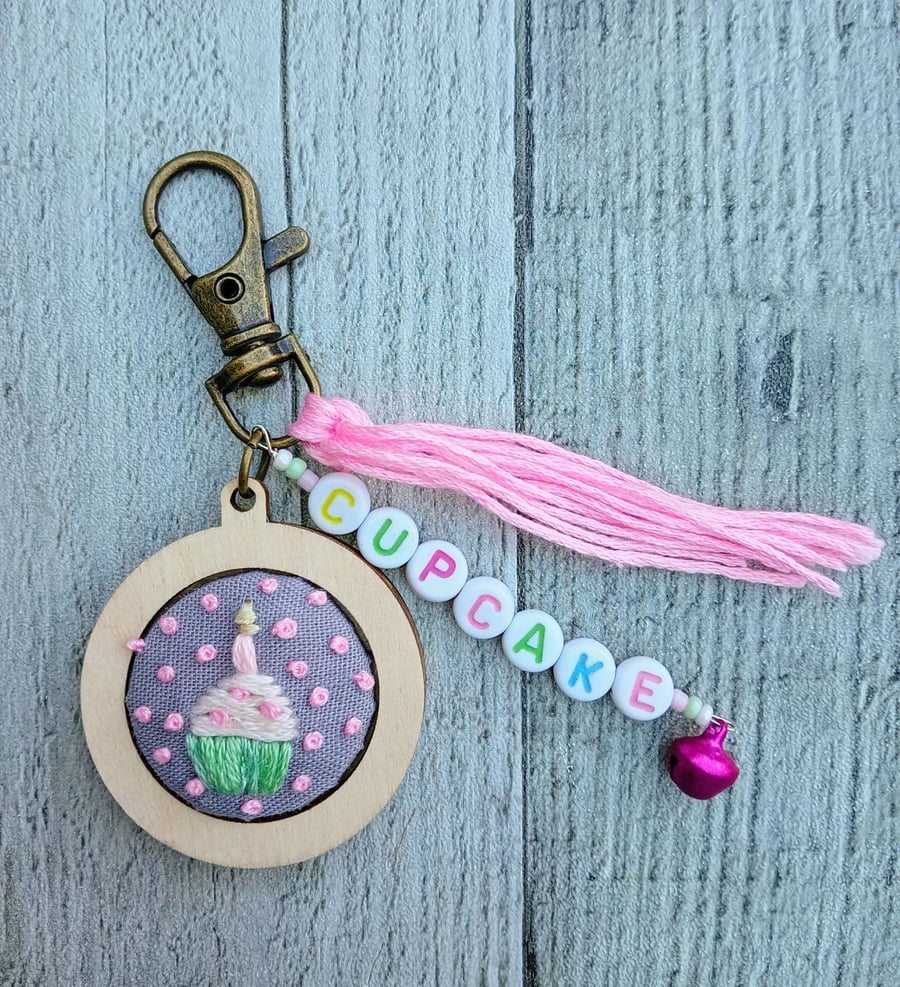 Birthday Cake Keyring or Bag Charm