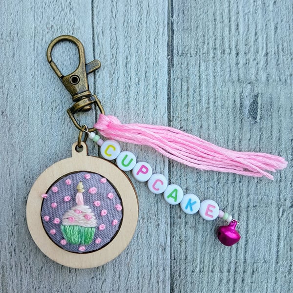 Birthday Cake Keyring or Bag Charm