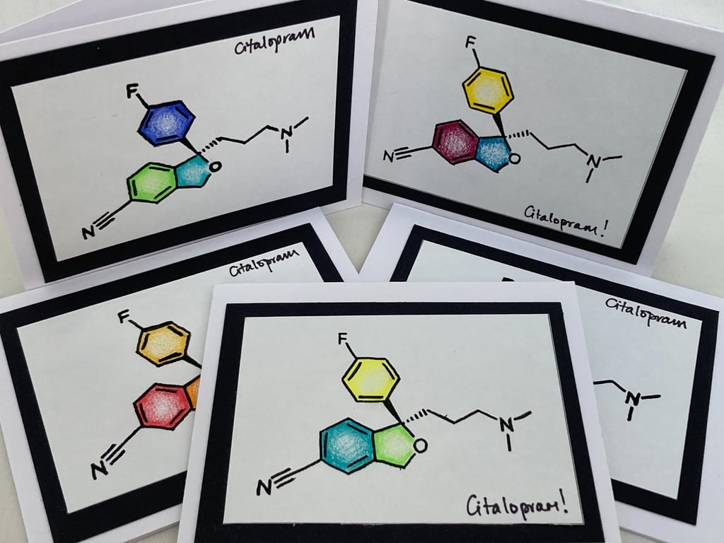 Citalopram small greetings card