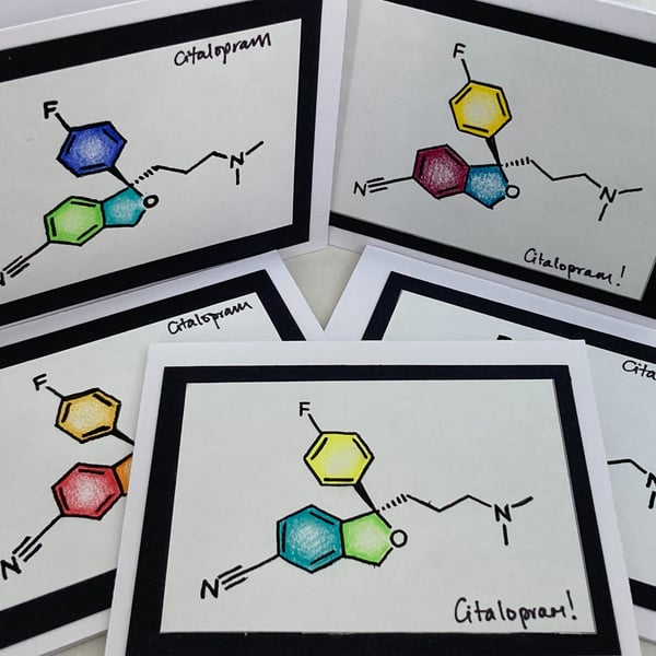Citalopram small greetings card