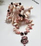 Artisan Pink Opal, Culture Pearls, Rhodanite & Rare Rhodochrosite Necklace  - Image 6