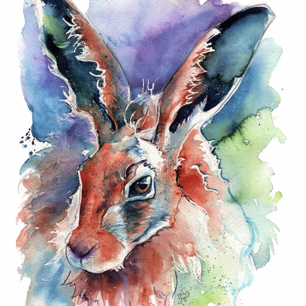 A4 Jasper Hare Print