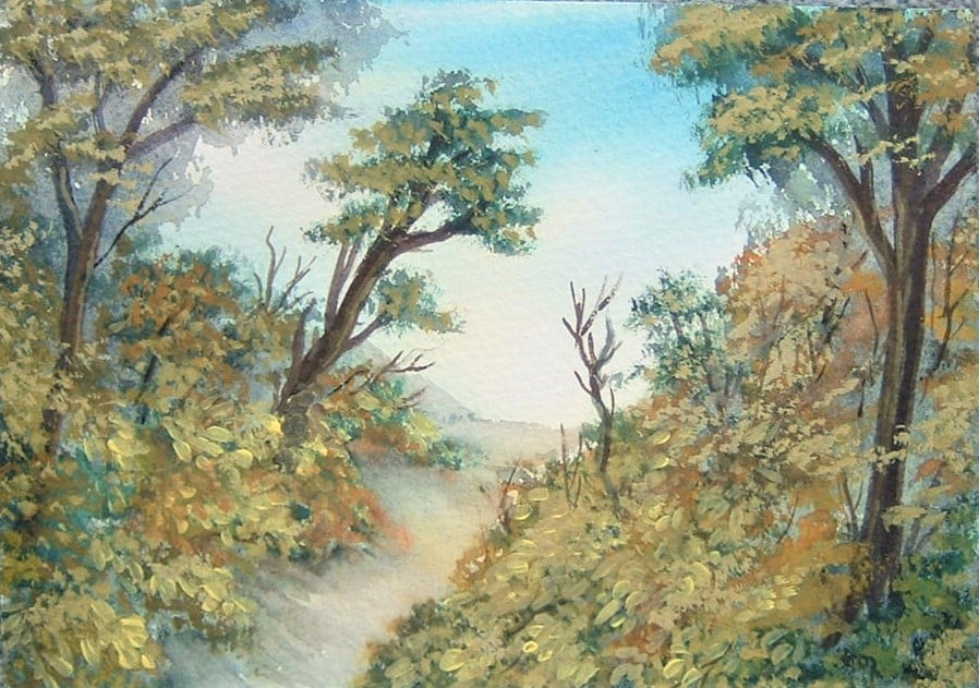  original art watercolour landscape painting ( ref F 595)
