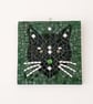 Mosaic Black Cat Wall Art