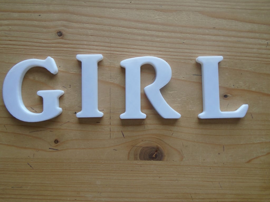 Girl Self Adhesive letters 