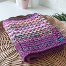 Crochet Chunky Stripe Neck Warmer Cowl