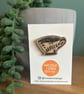 'Little Leaves' Wooden Pin Badge - Image 1