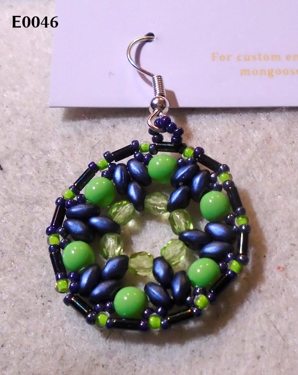 1920s-style bead earrings (customisable)