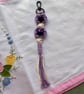 Handmade Macramé Fidget Flower Bag Charm Keyring - Image 4