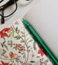 Christmas Poinsettia Journal, Hand Bound in Red Leather, Christmas Keepsake - Image 5