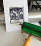 Lino Print - "Small Snowdrops" - Image 9